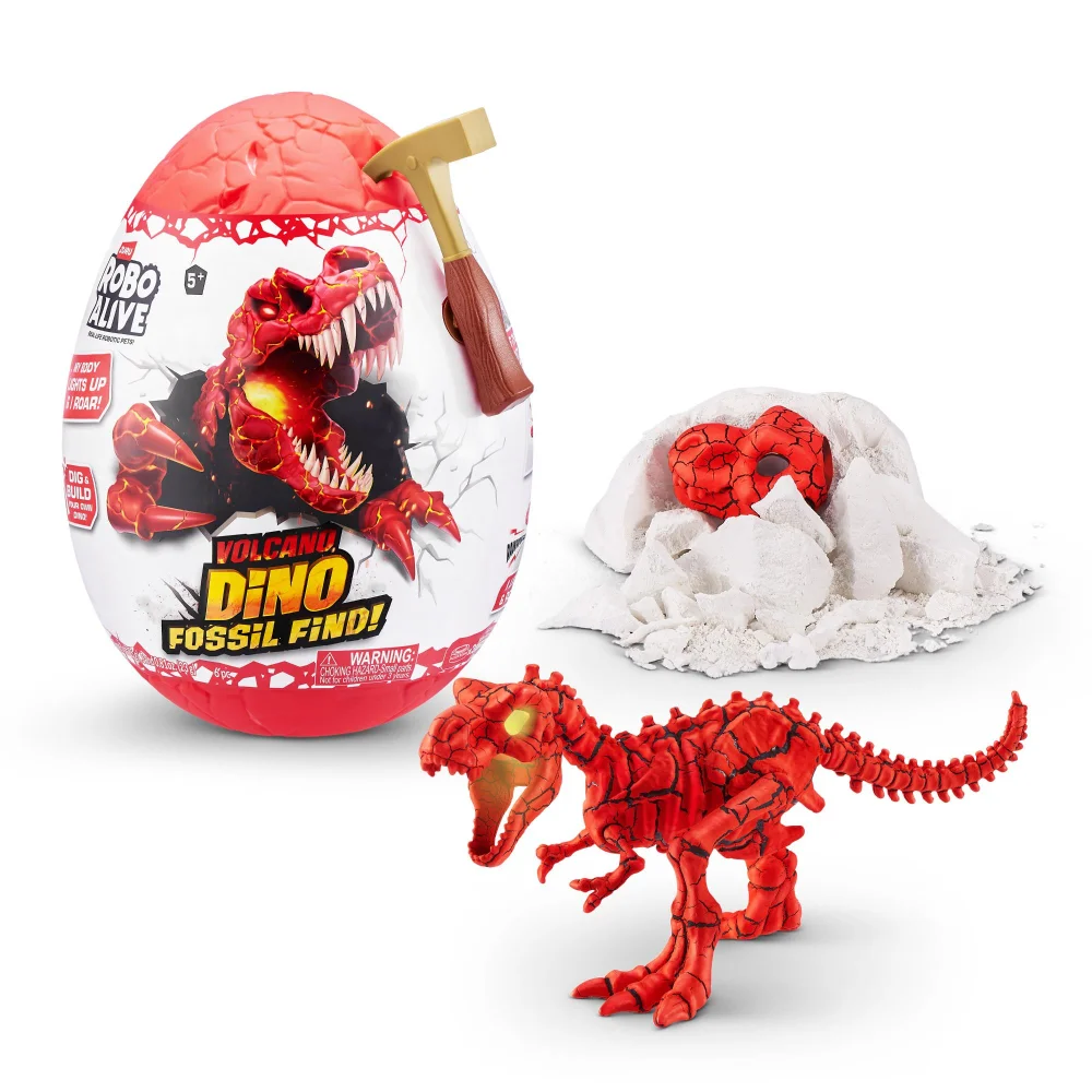 Robo Alive Volcano Dino Fossil Find Egg by ZURU (Styles Vary) Image 1
