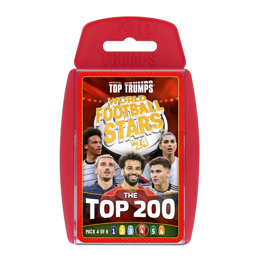 Top Trumps World Of Football Stars Top 200 Pack 4 Card Game Image 1