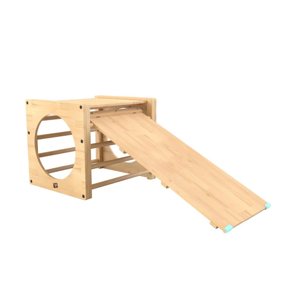 TP Active-Tots Pikler Style Wooden Cube Climbing Frame and Slide Image 1