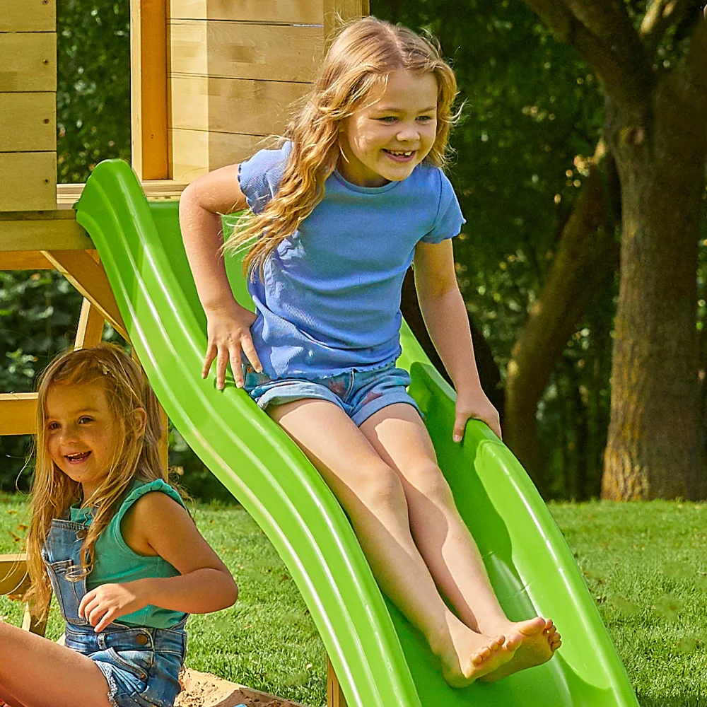 TP Wooden Treehouse with Slide Image 1