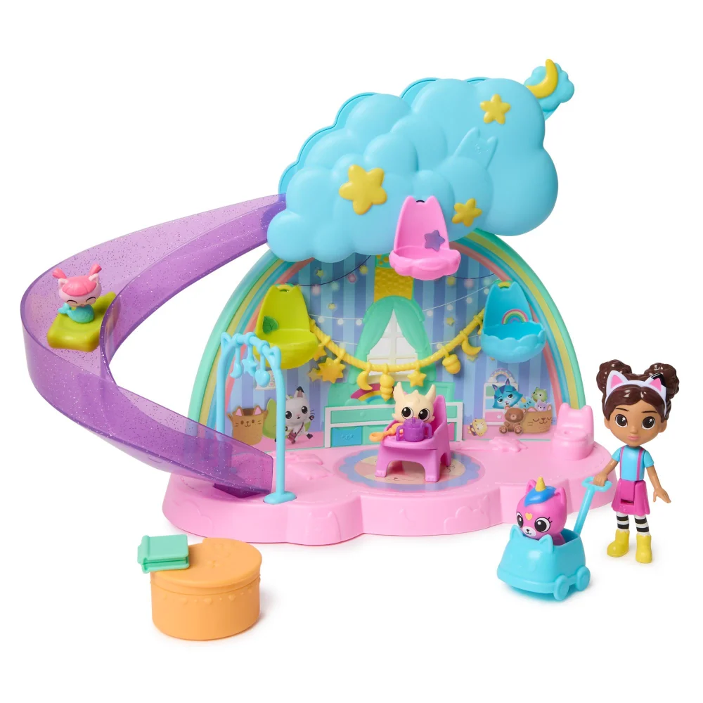 Gabby's Dollhouse Kitty Care Ear Purrfect Playroom Playset Image 1