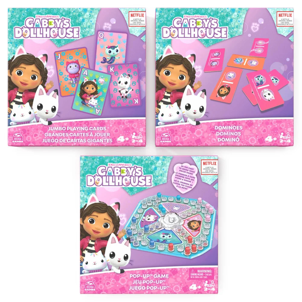 Gabby's Dollhouse Mini Board Game Bundle Image 1