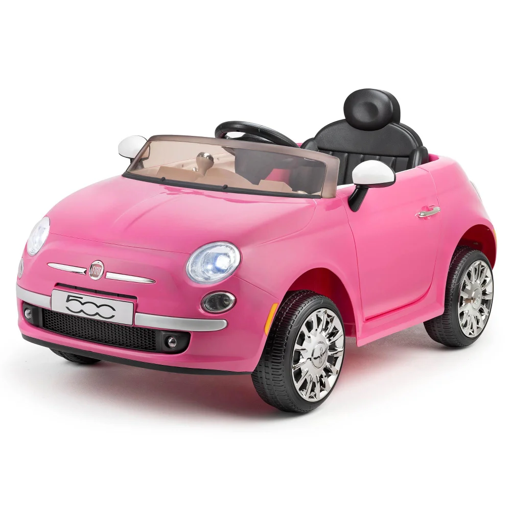 Xootz Fiat 500 Car Electric 6V Ride On Pink Image 1