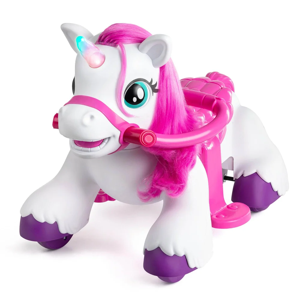 Xootz Magical Unicorn Electric Ride On White Image 1
