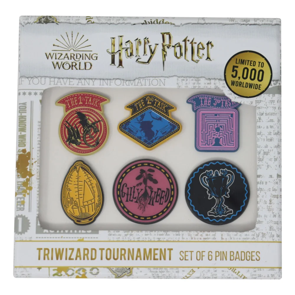 Harry Potter Limited Edition Set of 6 Triwizard Tournament Pin Badges Image 1