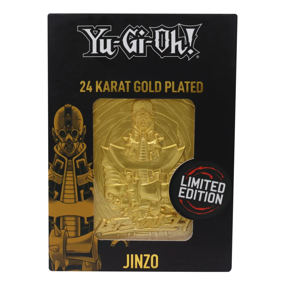 Yu-Gi-Oh! Limited Edition 24k Gold Plated Jinzo Metal Card Image 1