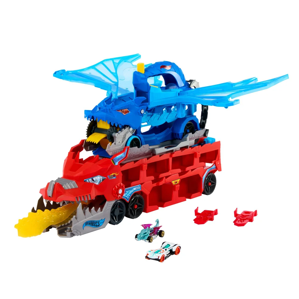 Hot Wheels City Hot Wheels Ultimate Dual Dragon Transporter and Cars Playset Image 1