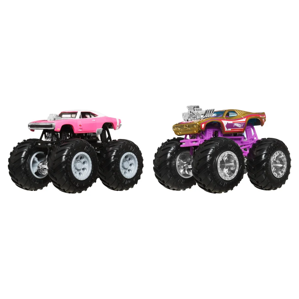 Hot Wheels Monster Trucks Dodge Charger Vs. Rodger Dodger Vehicle 2 Pack Image 1