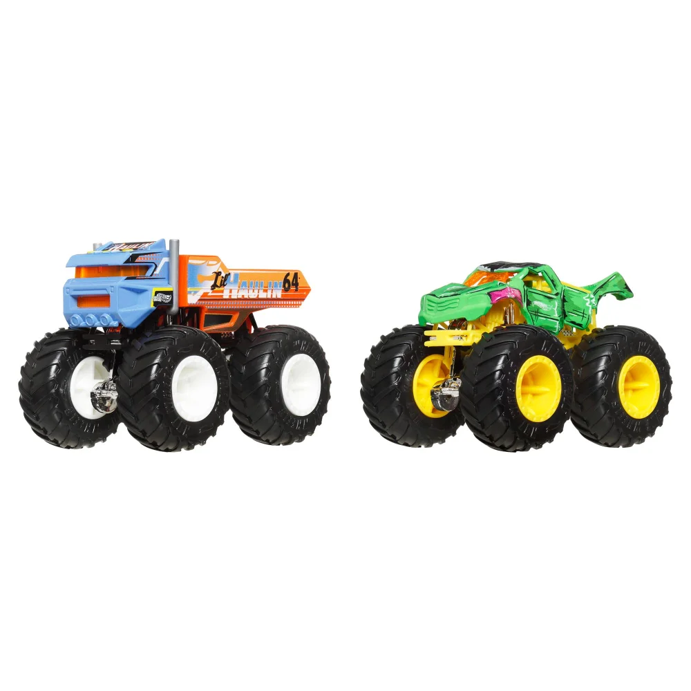 Hot Wheels Monster Trucks Lil' Haulin Vs Totaled Vehicles Image 1