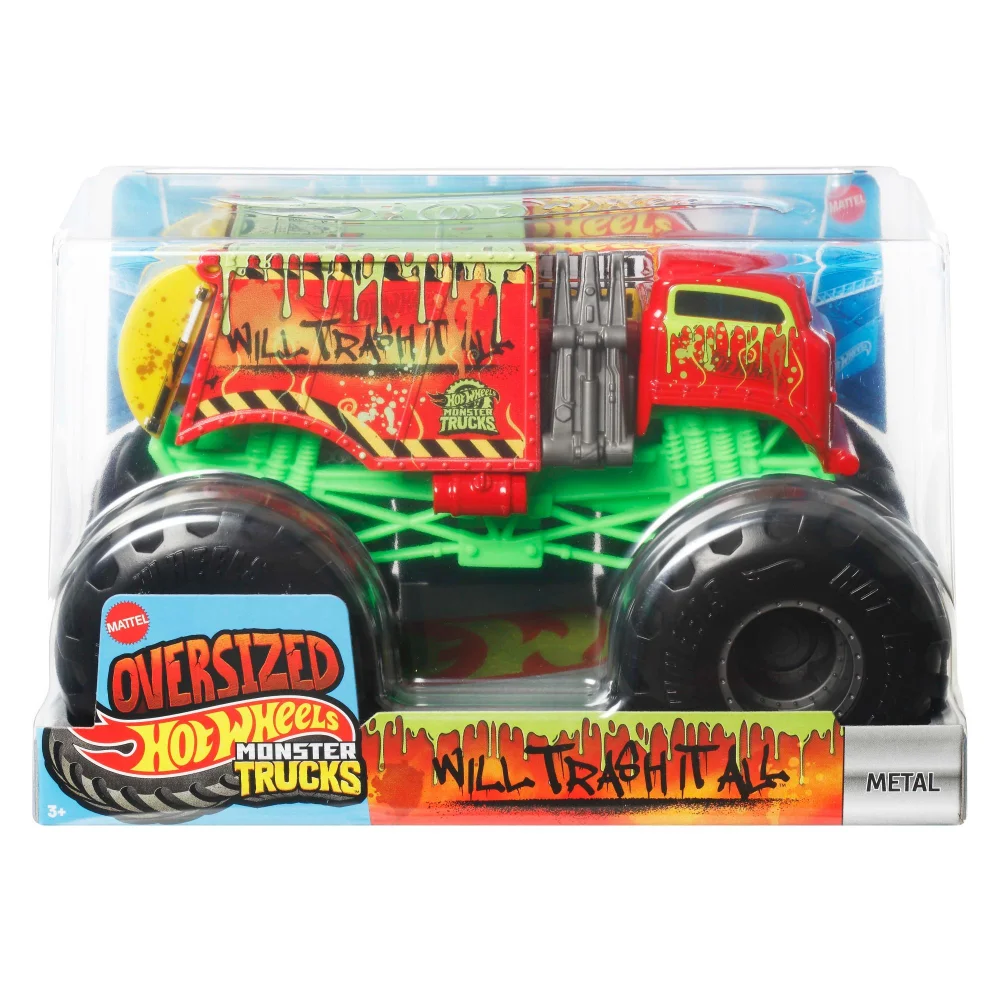 Hot Wheels Monster Trucks Oversized Will Trash It All Vehicle Image 1