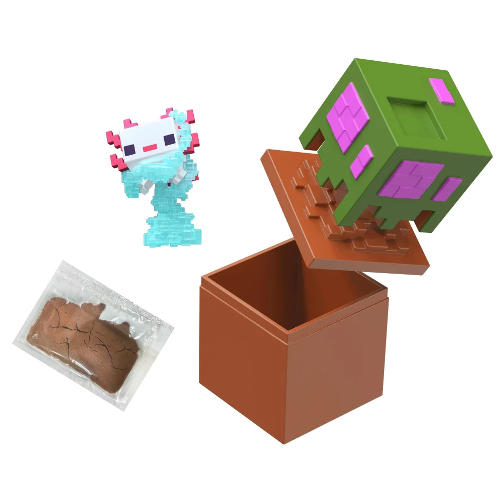 Minecraft Axolotl Mini Mode Bloom Blocks Figure Image 1
