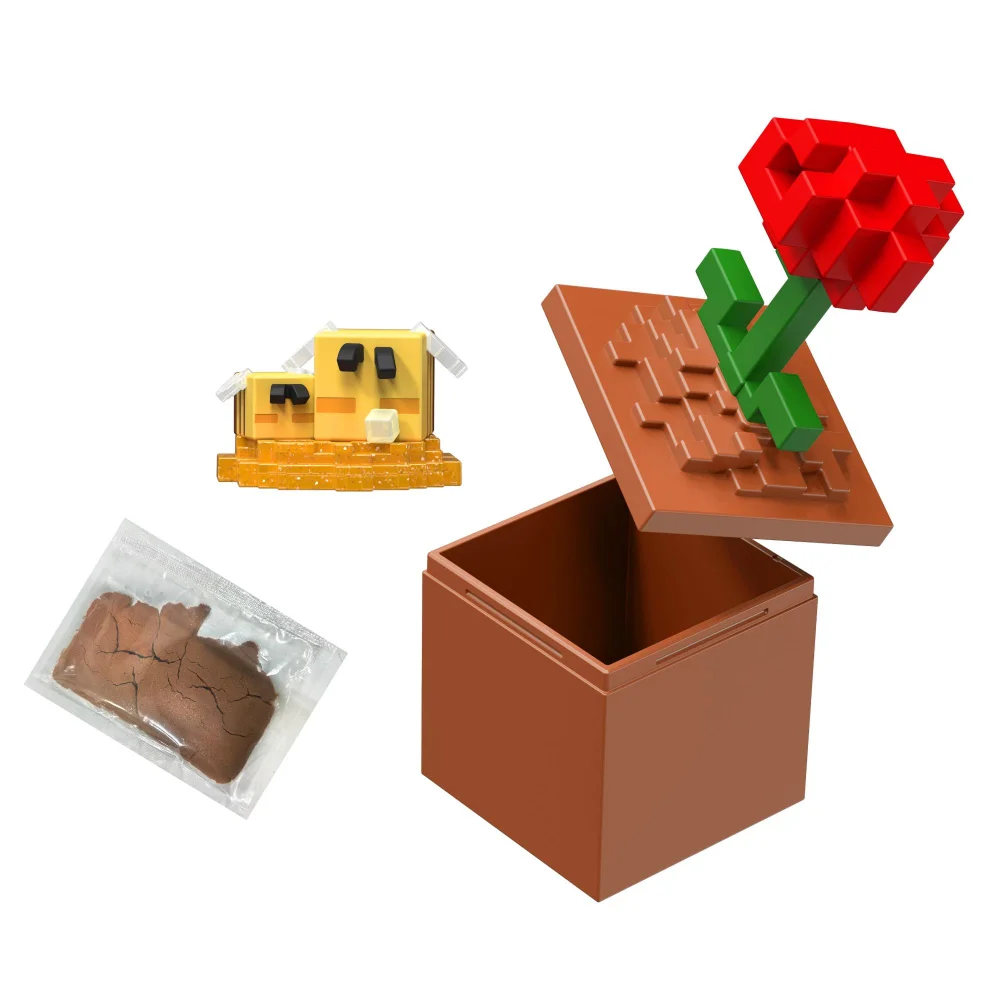 Minecraft Bee Mini Mode Bloom Blocks Figure Image 1