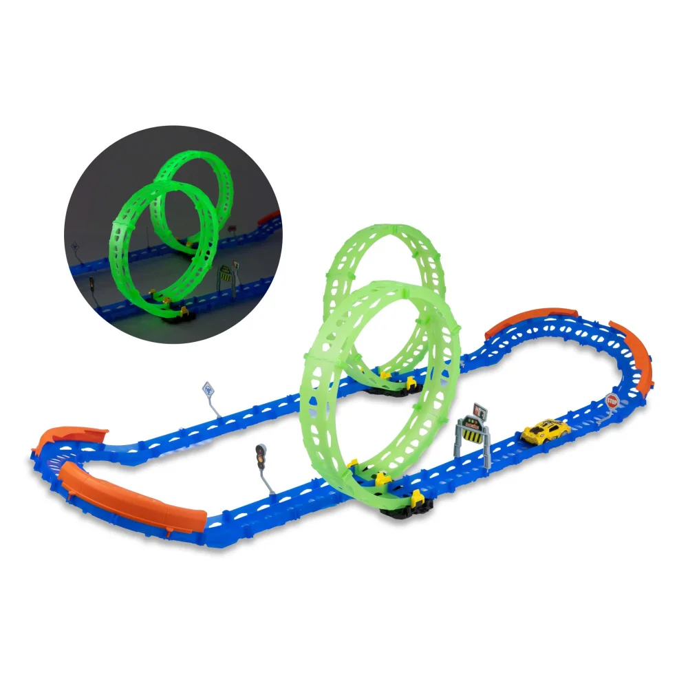 Double Loop Glow Track Playset Image 1