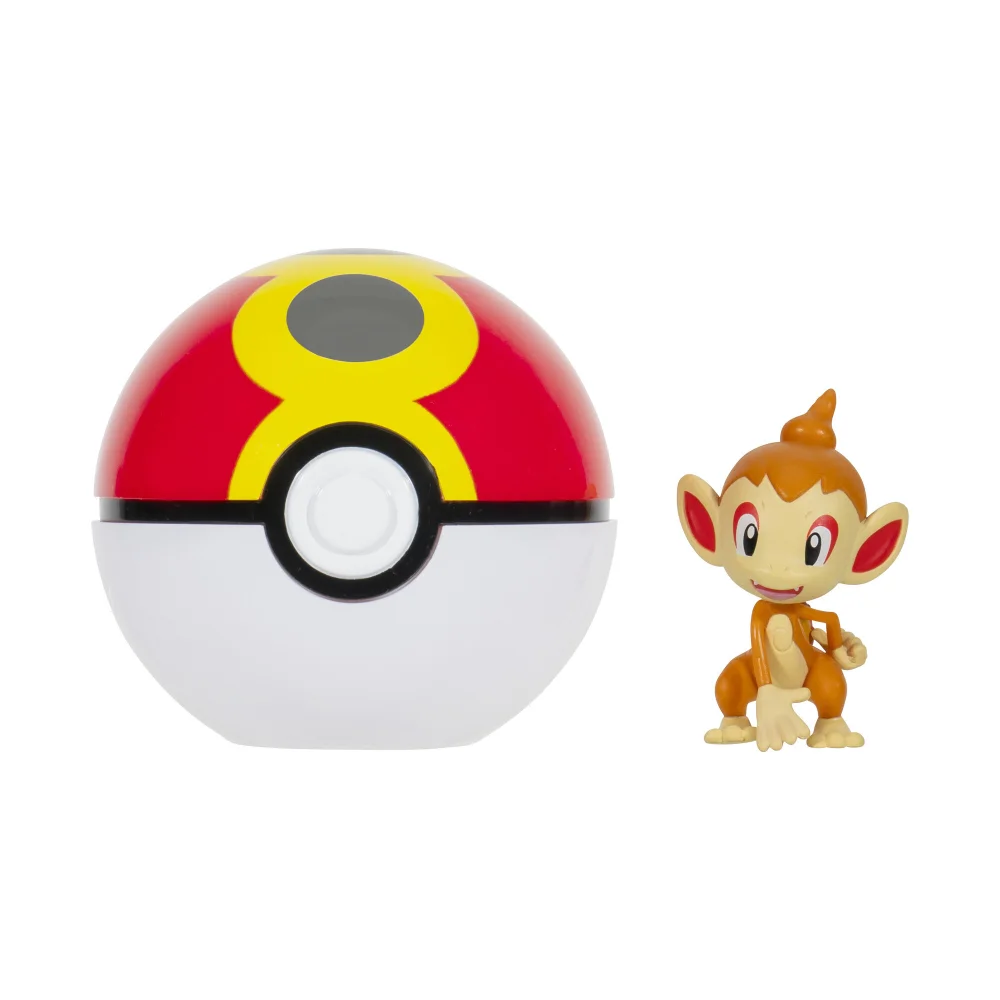Pokemon Clip ‘N’ Go Chimchar and Repeat Ball Figure Image 1
