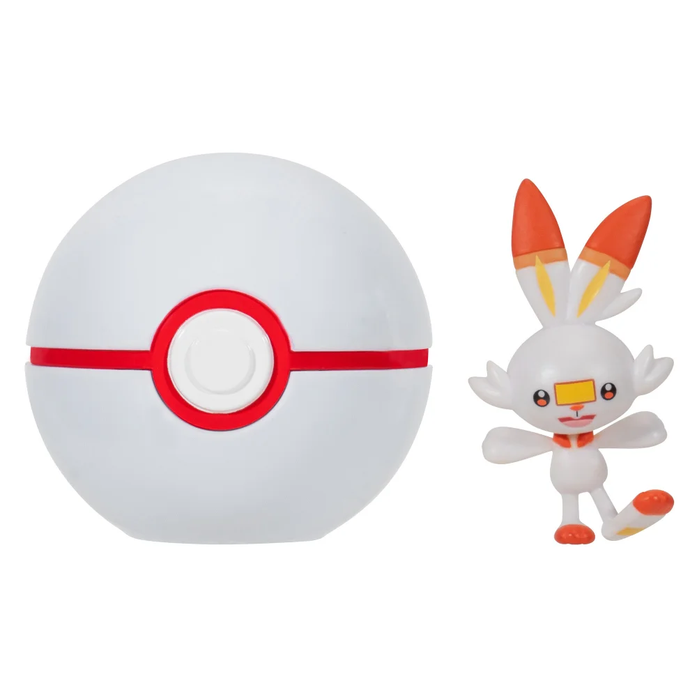 Pokemon Clip ‘N’ Go Scorbunny and Premier Ball Figure Image 1