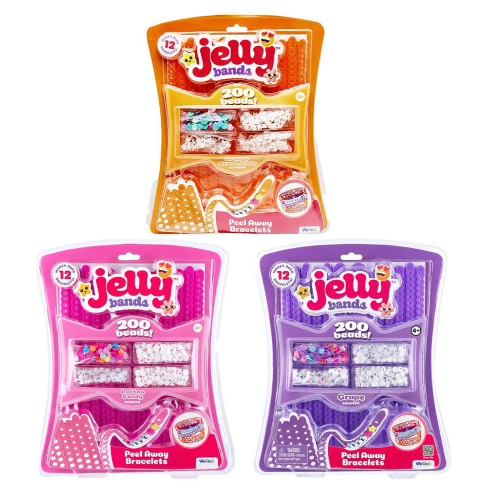 Jelly Bands Scented Bracelet Maker Cotton Candy, Grape, Orange Creamsicle (Styles Vary) Image 1