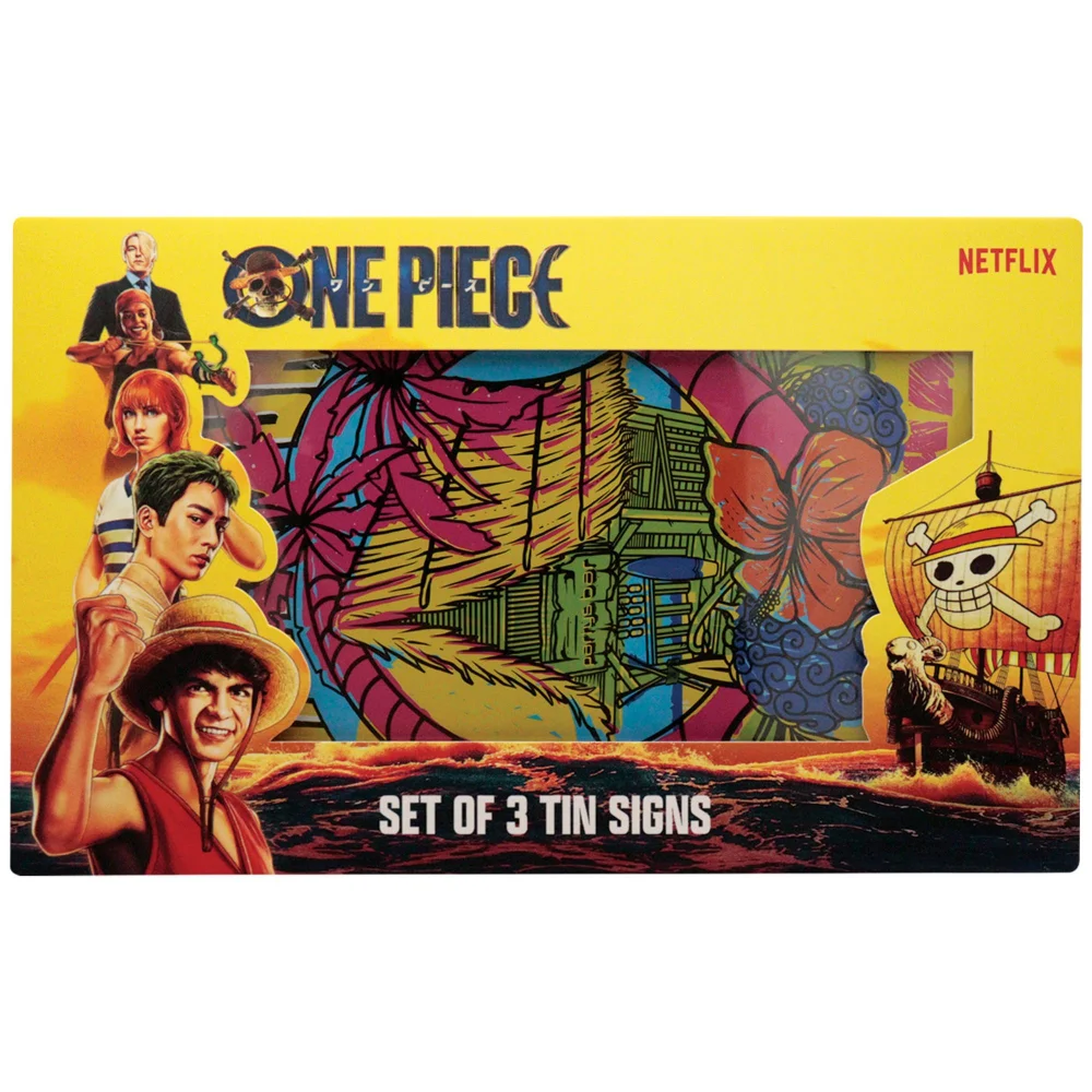 One Piece Set of 3 Tin Signs Image 1
