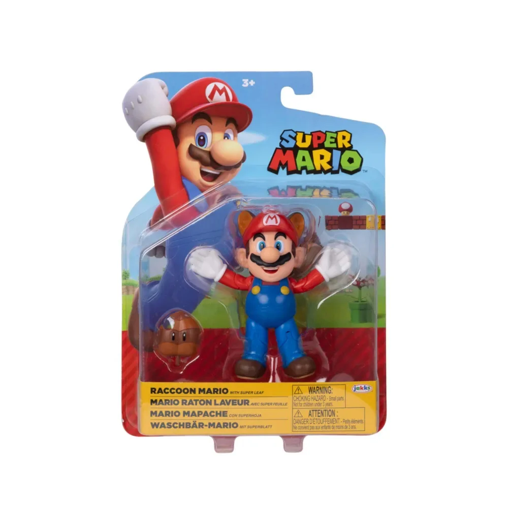 Super Mario Raccoon Mario with Leaf 10cm Figure Image 1