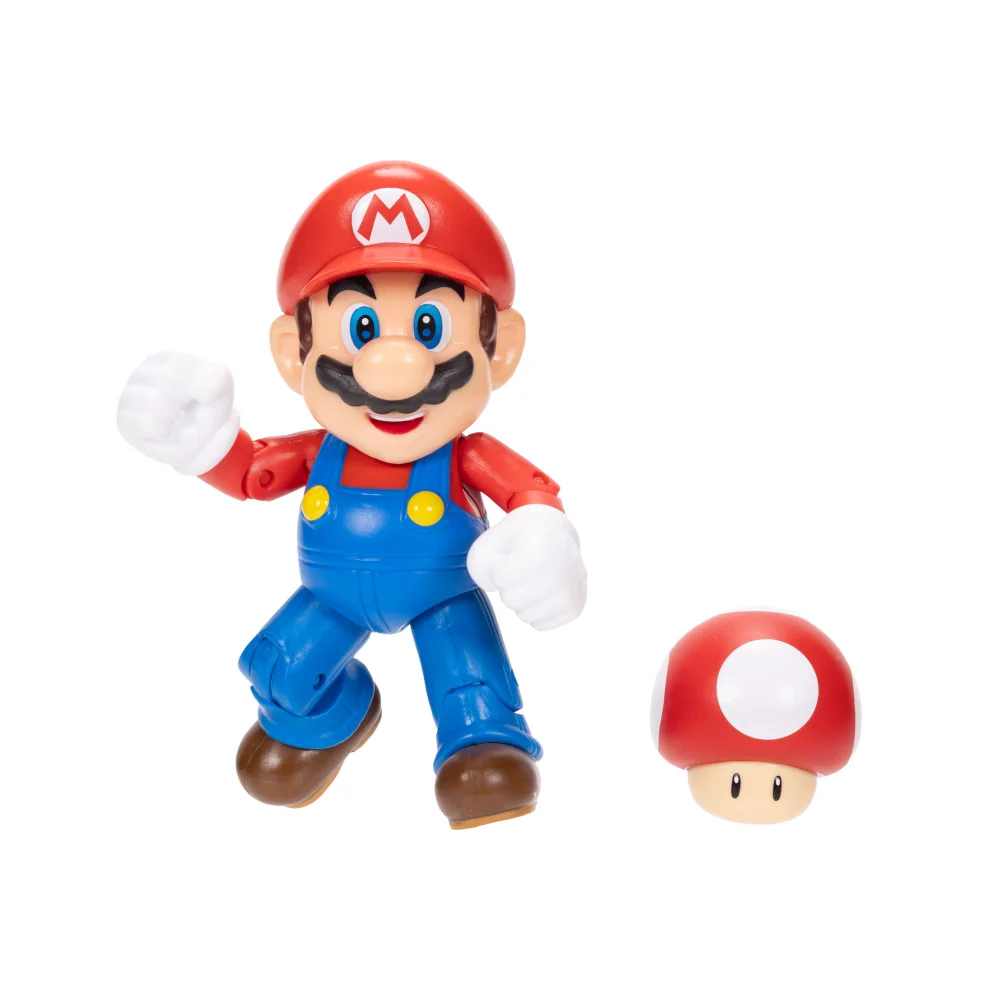 Super Mario With Power Up Mushroom 10cm Figure Image 1
