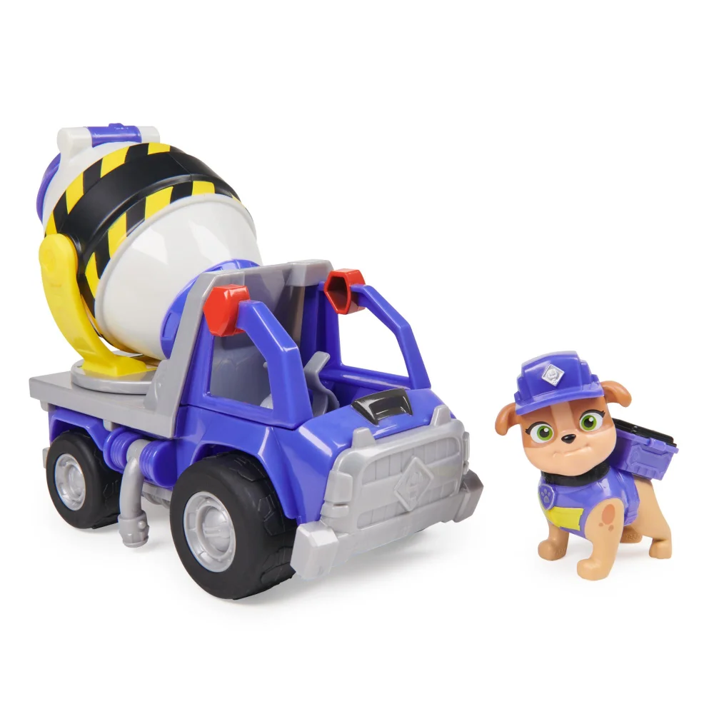 Paw Patrol Rubble & Crew Mix's Mixing Truck Vehicle Image 1
