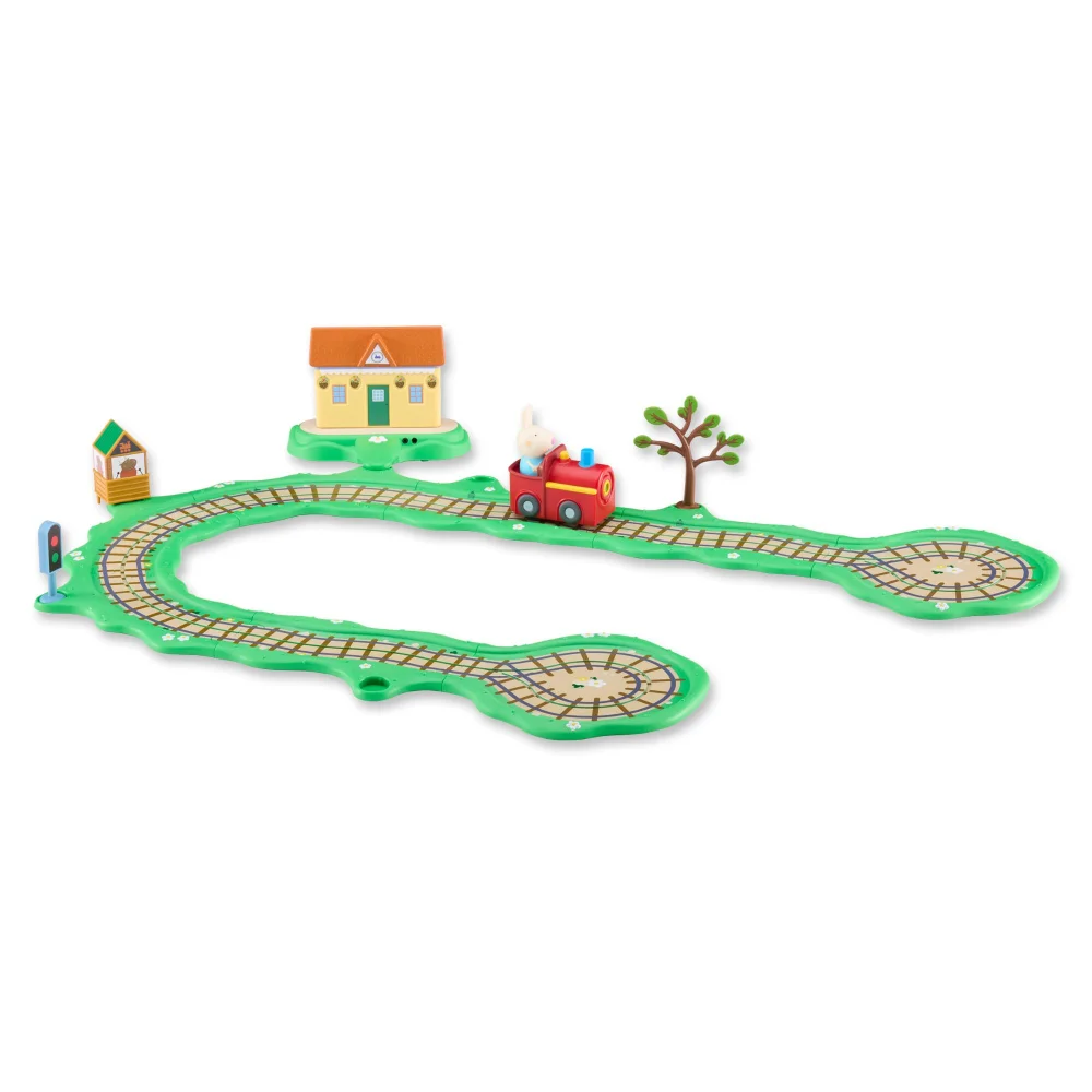Peppa Pig Clickety Clack Train Track Playset Whizz Around Image 1