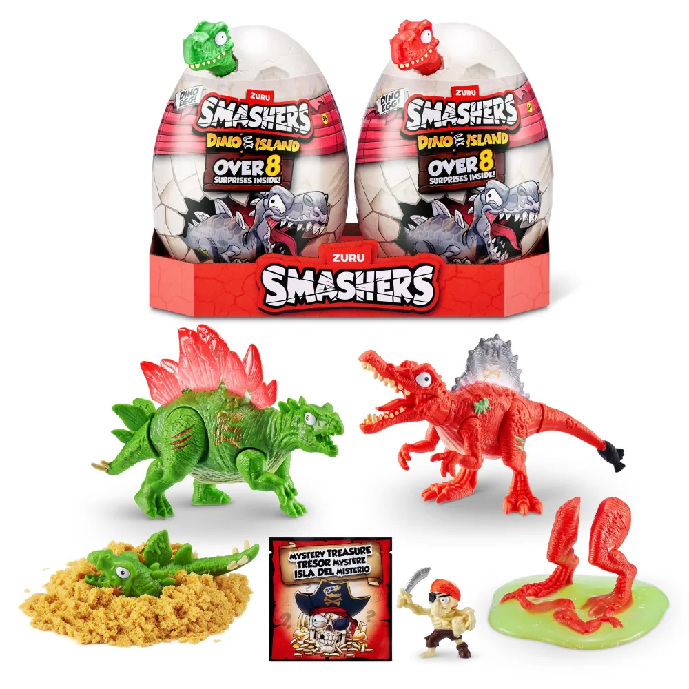 Smashers Dino Island Egg 2 Pack by ZURU (Styles Vary) Image 1