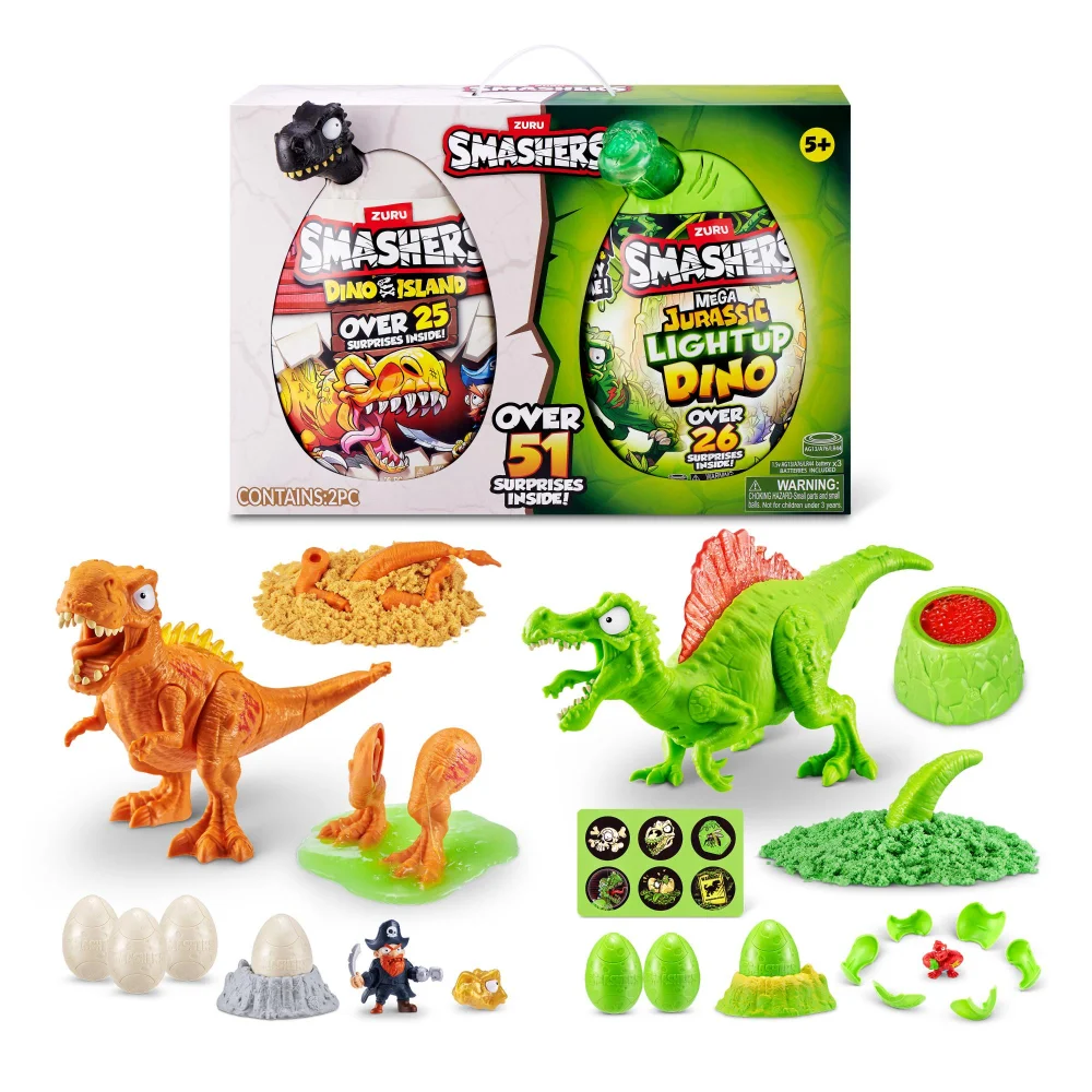 Smashers Dino Island Mega Jurassic Mystery Egg 2 Pack by ZURU Image 1