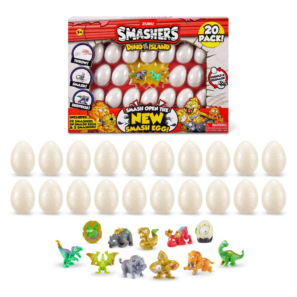 Smashers Dino Island Smash Mystery Egg 20 Pack by ZURU (Styles Vary) Image 1