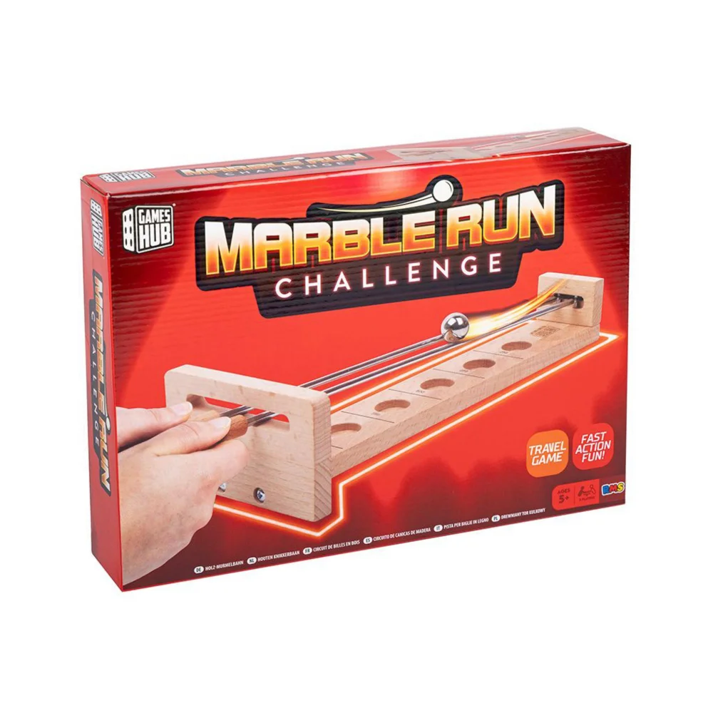Wooden Marble Run Challenge Game Image 1
