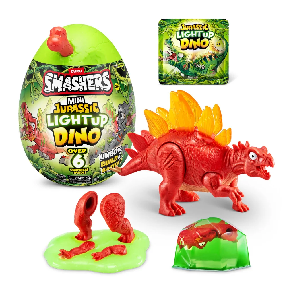 Smashers Mini Jurassic Light Up Dino Egg by ZURU (Styles Vary) Image 1