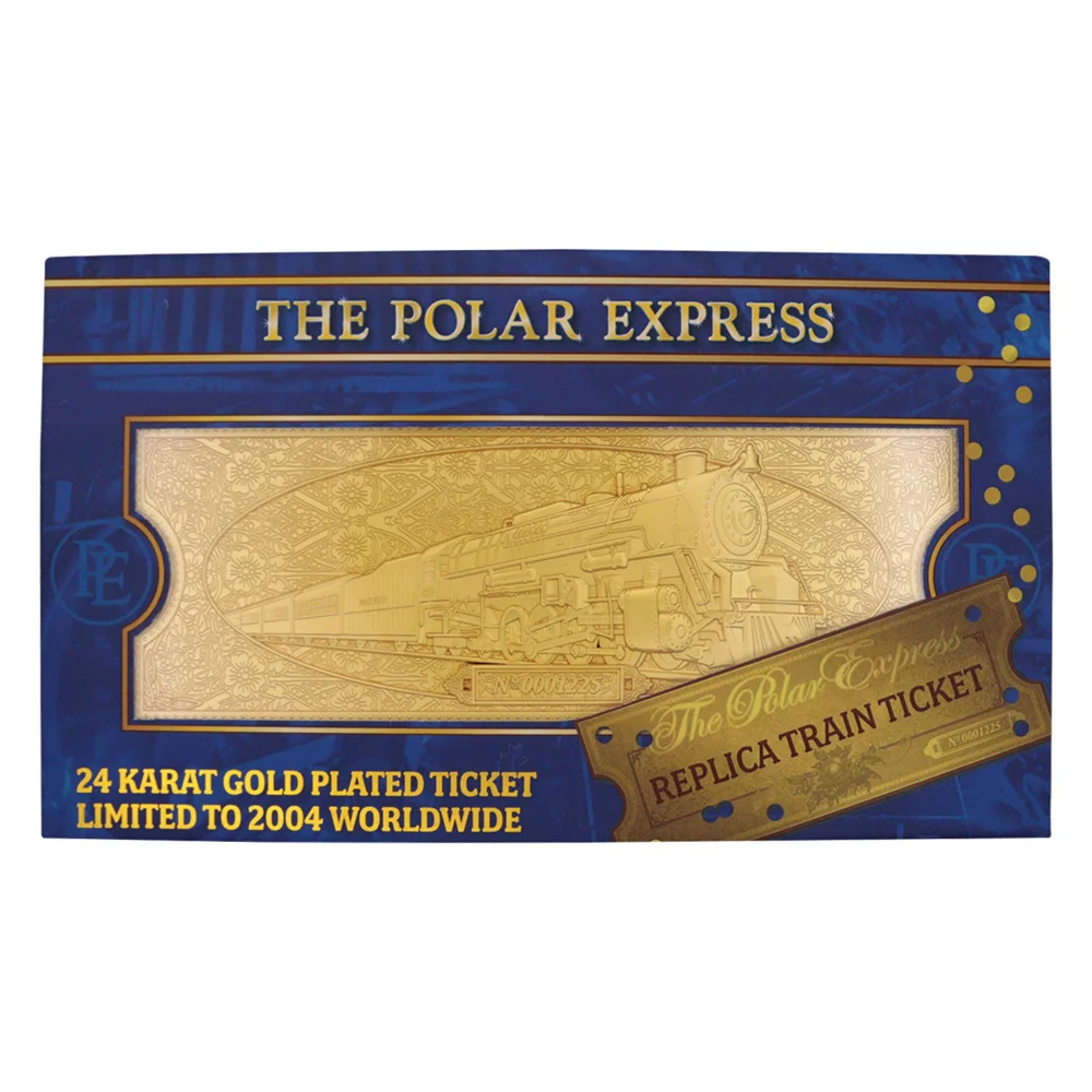 The Polar Express 24k Gold Plated Train Ticket Image 1